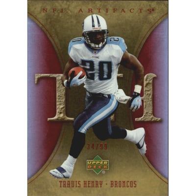 2007 Artifacts Red #32 Travis Henry