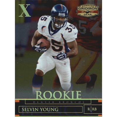 2007 Donruss Gridiron Gear Gold Holofoil X's #186 Selvin Young