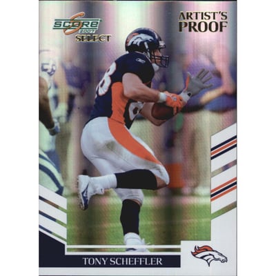 2007 Select Artist's Proof #252 Tony Scheffler