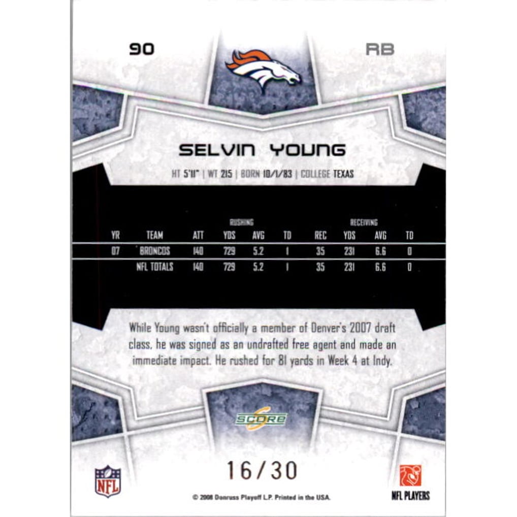 2008 Select Red Zone #90 Selvin Young
