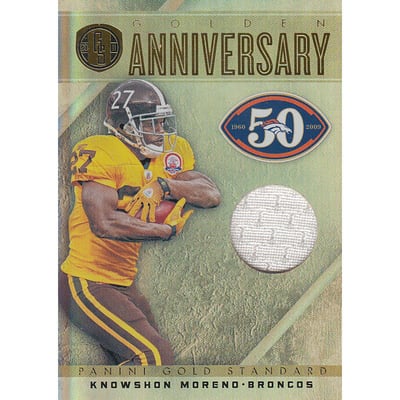 2011 Panini Gold Standard Golden Anniversary Materials #38 Knowshon Moreno/99