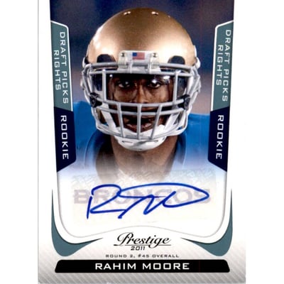 2011 Prestige Draft Picks Rights Autographs #279 Rahim Moore/99