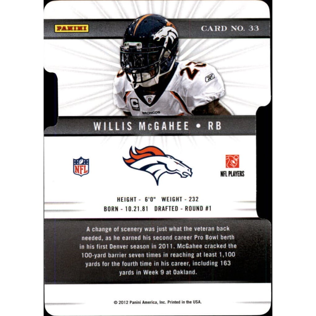 2012 Elite Aspirations #33 Willis McGahee/77