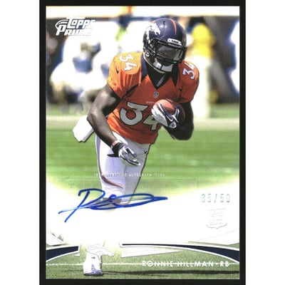 2012 Topps Prime Rookie Autographs Silver Rainbow #91 Ronnie Hillman
