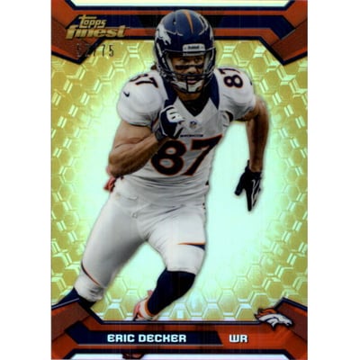 2013 Finest Gold Refractors #51 Eric Decker