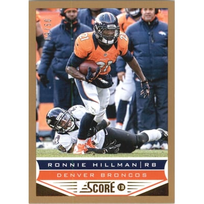2013 Score Gold Zone #66 Ronnie Hillman