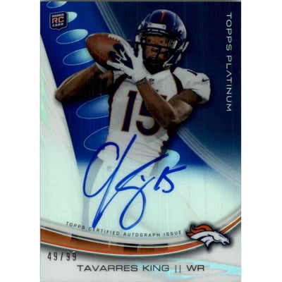 2013 Topps Platinum Rookie Autographs Blue Refractors #ATK Tavarres King
