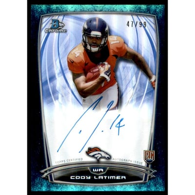 2014 Bowman Chrome Rookie Autographs Bubbles Refractors #RCRACL Cody Latimer
