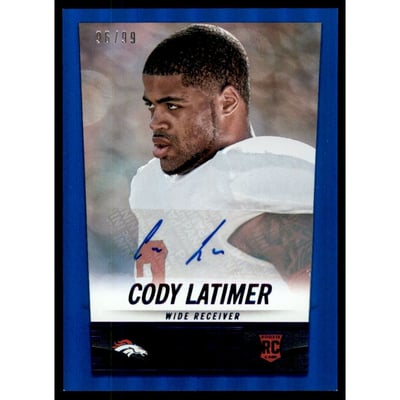2014 Panini Hot Rookies Rookie Signatures Blue #353 Cody Latimer/99