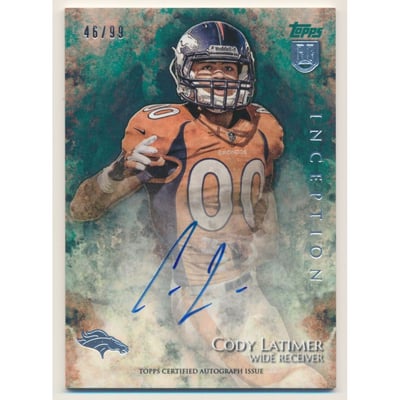 2014 Topps Inception Green #53R Cody Latimer AU