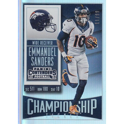 2015 Panini Contenders Championship Ticket #91 Emmanuel Sanders