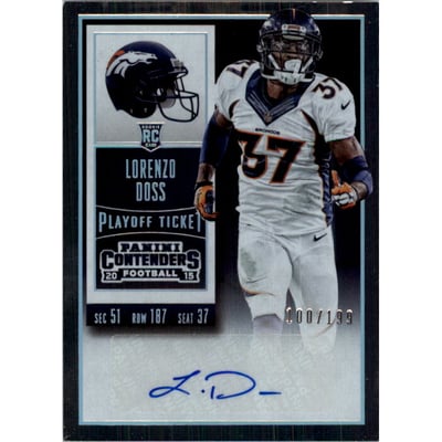 2015 Panini Contenders Playoff Ticket #245 Lorenzo Doss AU/199