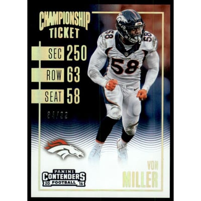 2016 Panini Contenders Championship Ticket #67 Von Miller