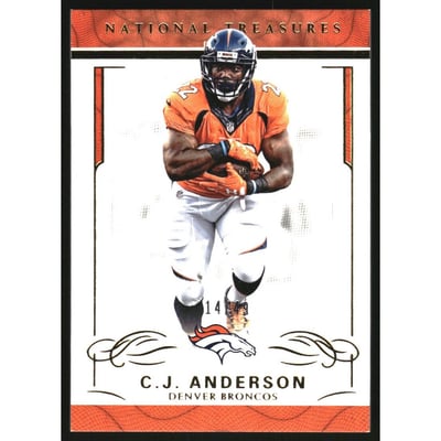 2016 Panini National Treasures Gold #30 C.J. Anderson