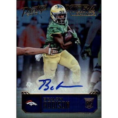 2016 Prestige Rookie Autographs Xtra Points Gold #10 Bralon Addison