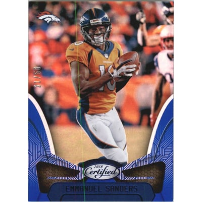 2018 Certified Mirror Blue #14 Emmanuel Sanders