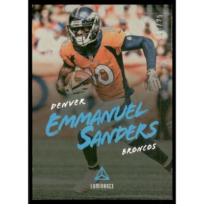 2018 Panini Luminance Platinum Blue #14 Emmanuel Sanders