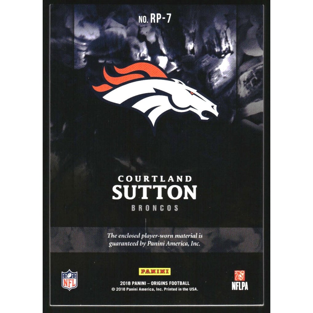 2018 Panini Origins Rookie Patches #7 Courtland Sutton