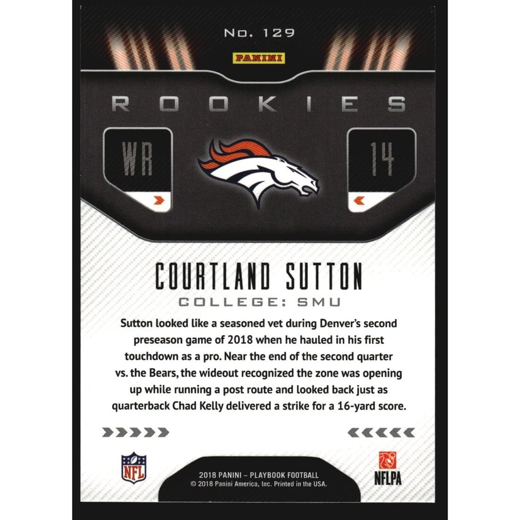 2018 Panini Playbook Platinum #129 Courtland Sutton