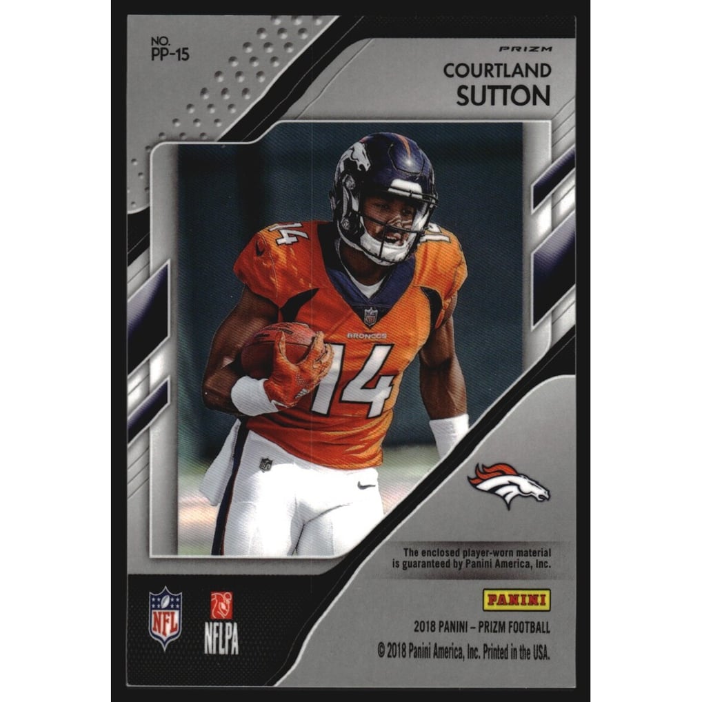 2018 Panini Prizm Prizm Premier Jerseys Pink #15 Courtland Sutton
