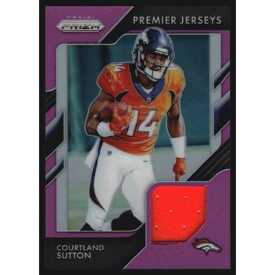 2018 Panini Prizm Prizm Premier Jerseys Pink #15 Courtland Sutton