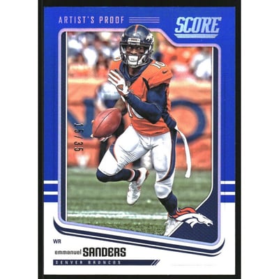 2018 Score Artist's Proof #99 Emmanuel Sanders