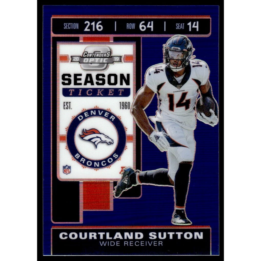 2019 Panini Contenders Optic Blue #41 Courtland Sutton