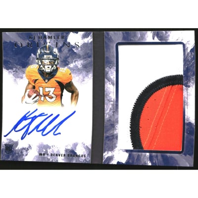 2020 Panini Origins Rookie Patch Autographs #14 K.J. Hamler/49