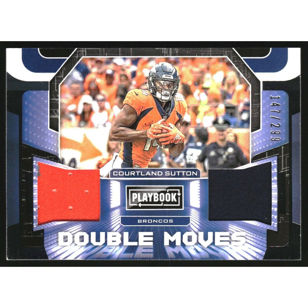 2020 Panini Playbook Double Moves Jerseys #8 Courtland Sutton