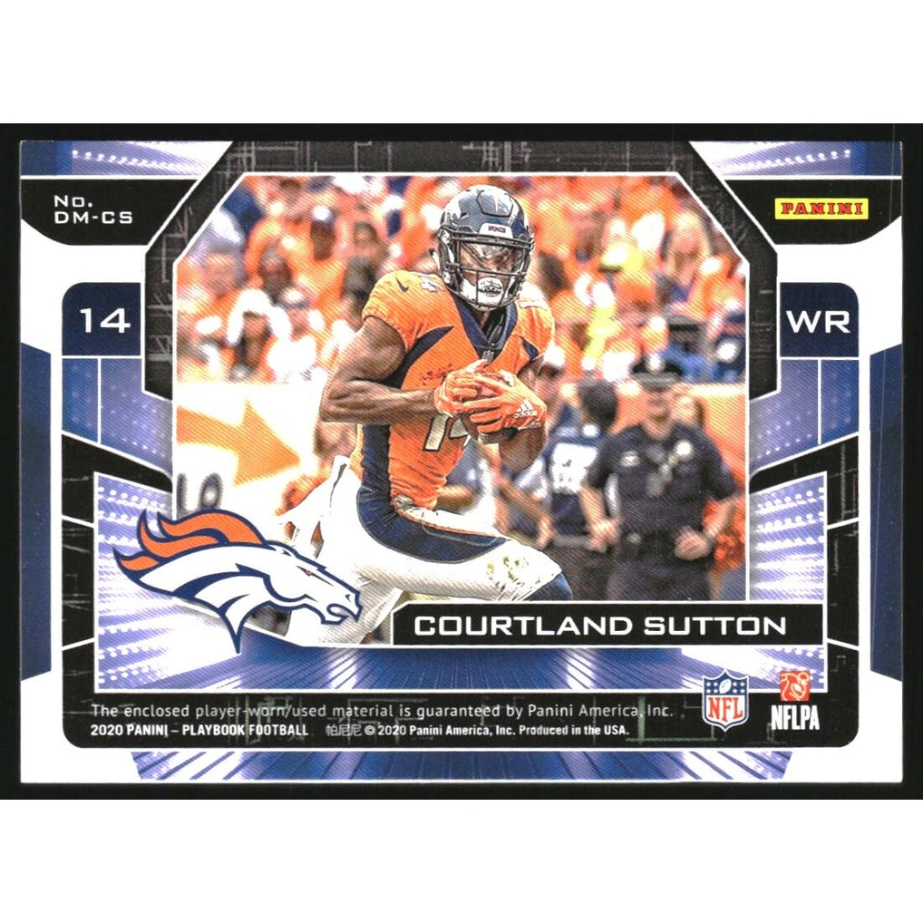 2020 Panini Playbook Double Moves Jerseys #8 Courtland Sutton
