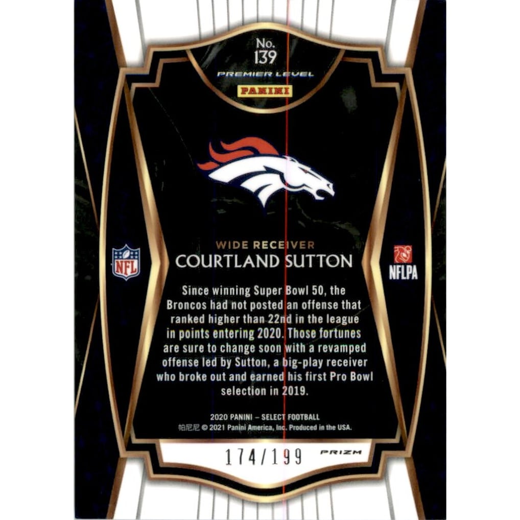 2020 Select Prizm Tri Color #139 Courtland Sutton