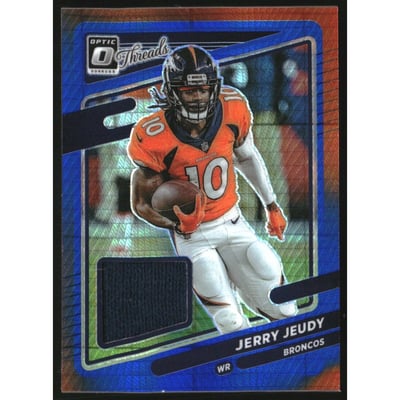 2021 Donruss Optic Donruss Threads Blue Hyper #9 Jerry Jeudy