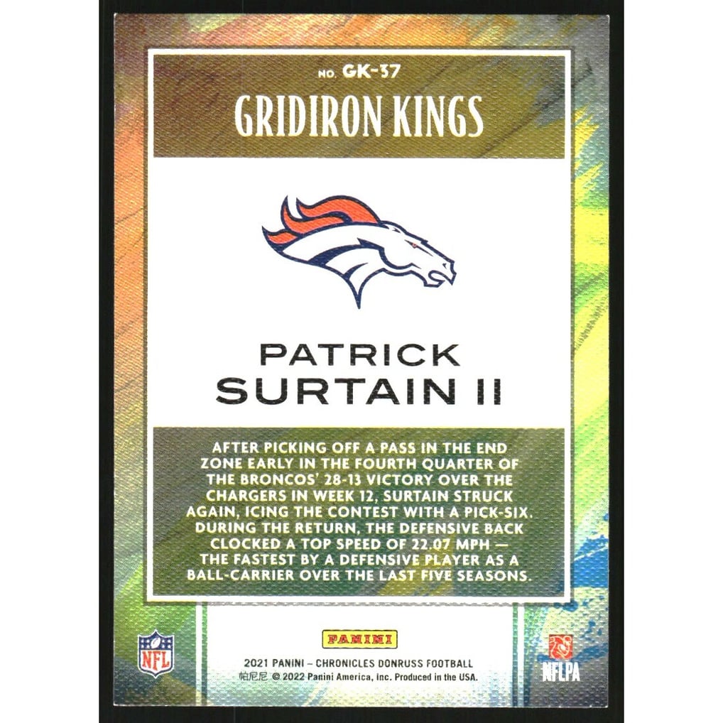 2021 Panini Chronicles Gridiron Kings Red #37 Patrick Surtain II