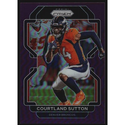 2021 Panini Prizm Prizms Purple #198 Courtland Sutton