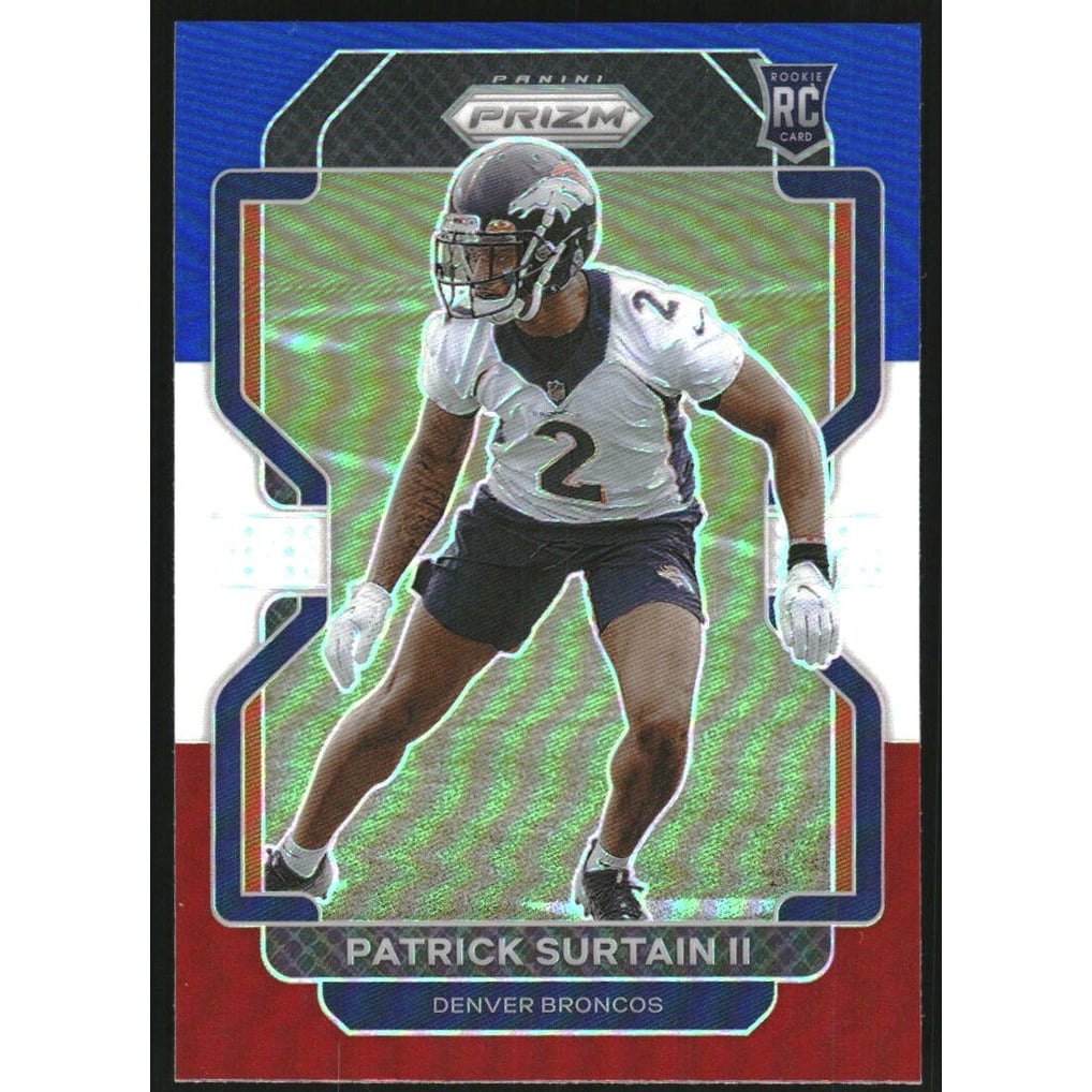 2021 Panini Prizm Prizms Red White and Blue #374 Patrick Surtain II