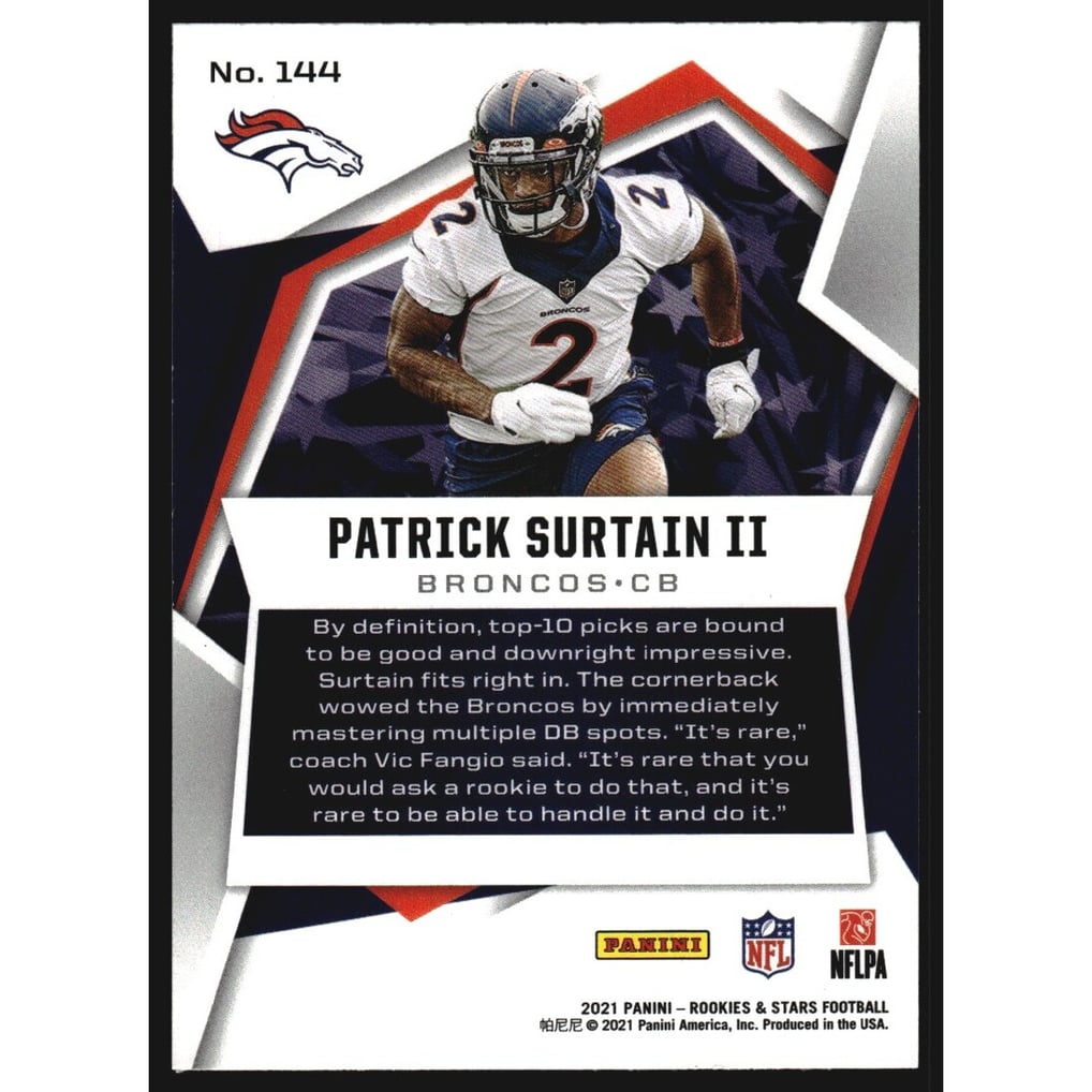 2021 Rookies and Stars Purple #144 Patrick Surtain II