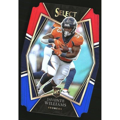 2021 Select Prizm Red and Blue Die Cut #157 Javonte Williams