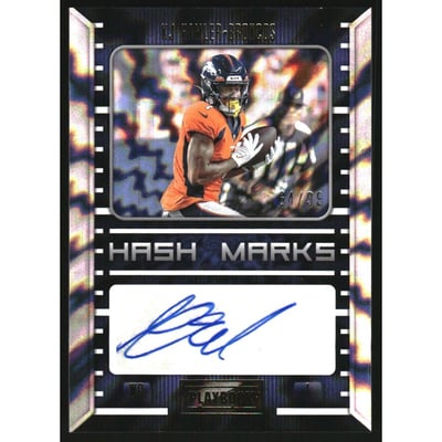2022 Panini Playbook Hash Marks Autographs Gold #21 KJ Hamler/99