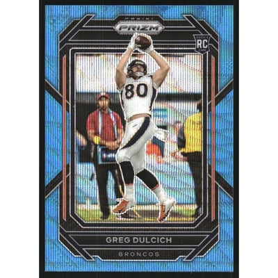 2022 Panini Prizm Prizms Blue Wave #360 Greg Dulcich