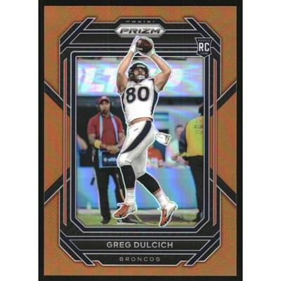 2022 Panini Prizm Prizms Orange #360 Greg Dulcich