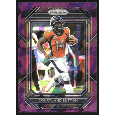 2022 Panini Prizm Prizms Purple Ice #90 Courtland Sutton