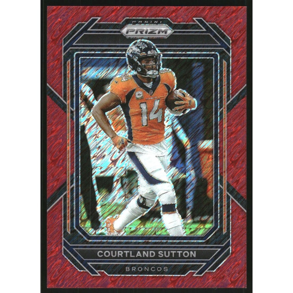 2022 Panini Prizm Prizms Red Shimmer #90 Courtland Sutton