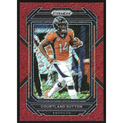 2022 Panini Prizm Prizms Red Shimmer #90 Courtland Sutton