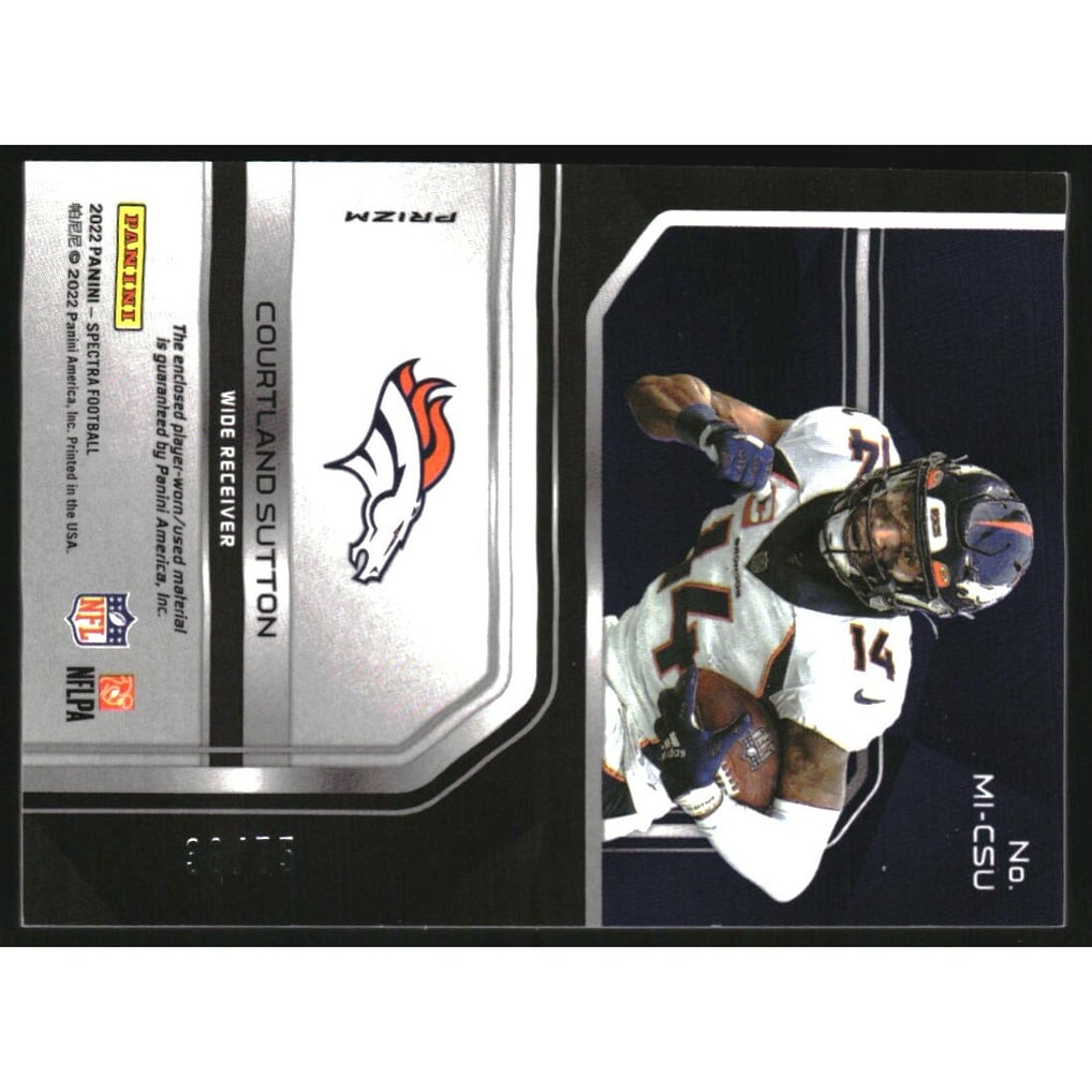 2022 Panini Spectra Max Impact Materials Hyper #38 Courtland Sutton