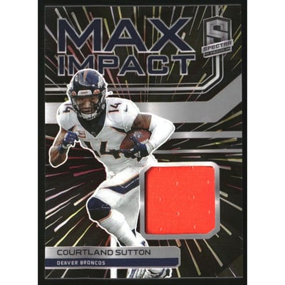2022 Panini Spectra Max Impact Materials Hyper #38 Courtland Sutton