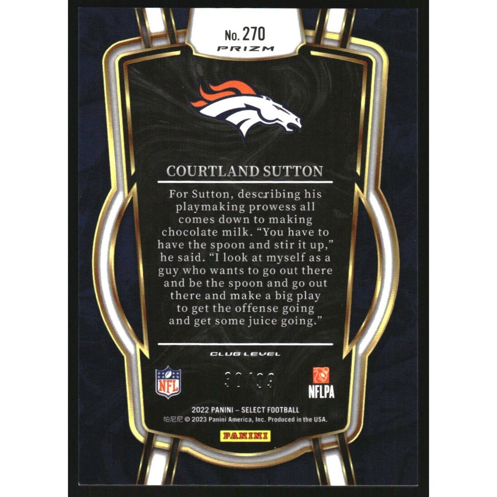 2022 Select Prizm Blue #270 Courtland Sutton