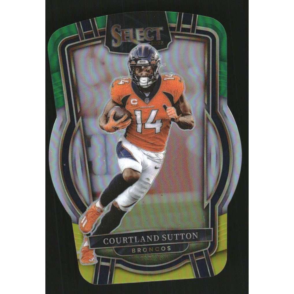 2022 Select Prizm Green and Yellow Die Cut #270 Courtland Sutton