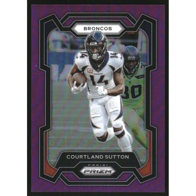 2023 Panini Prizm Prizms Purple #85 Courtland Sutton