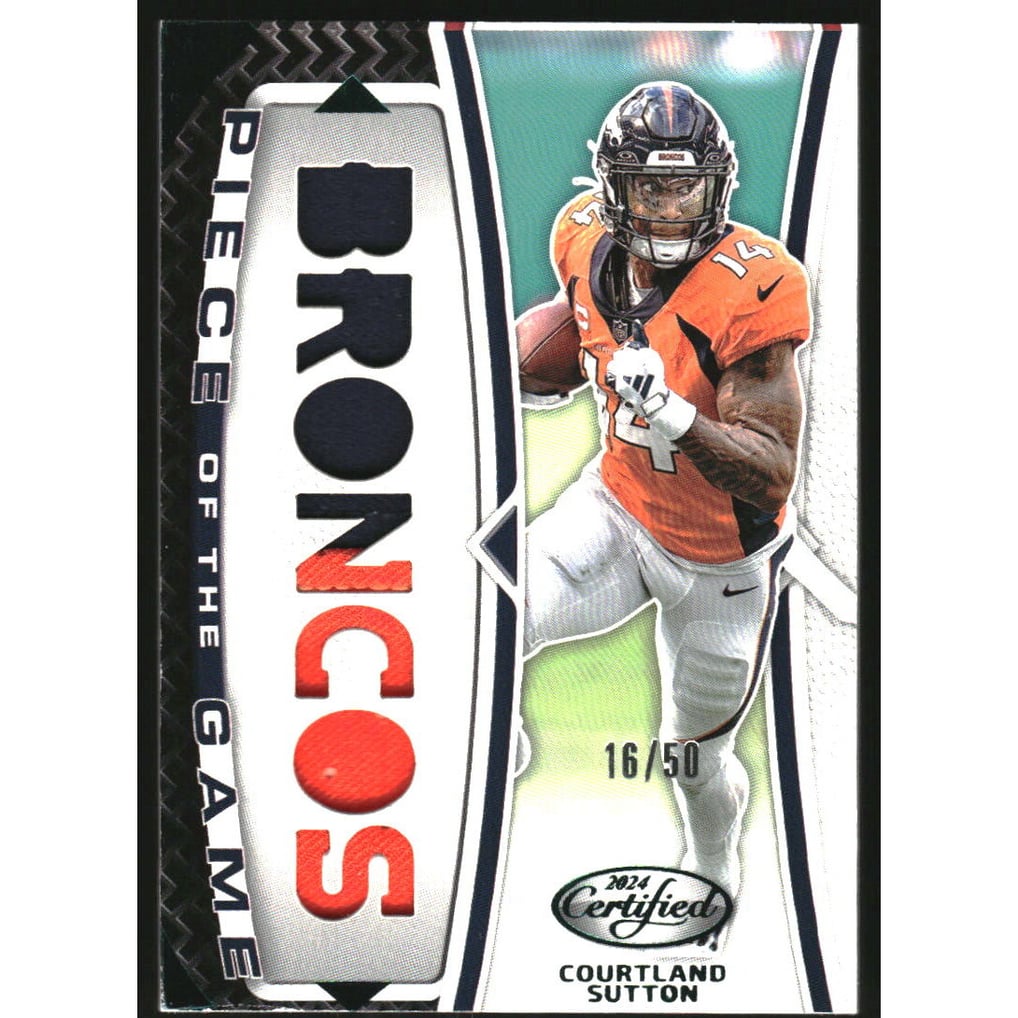 2024 Certified Piece of the Game Teal #44 Courtland Sutton