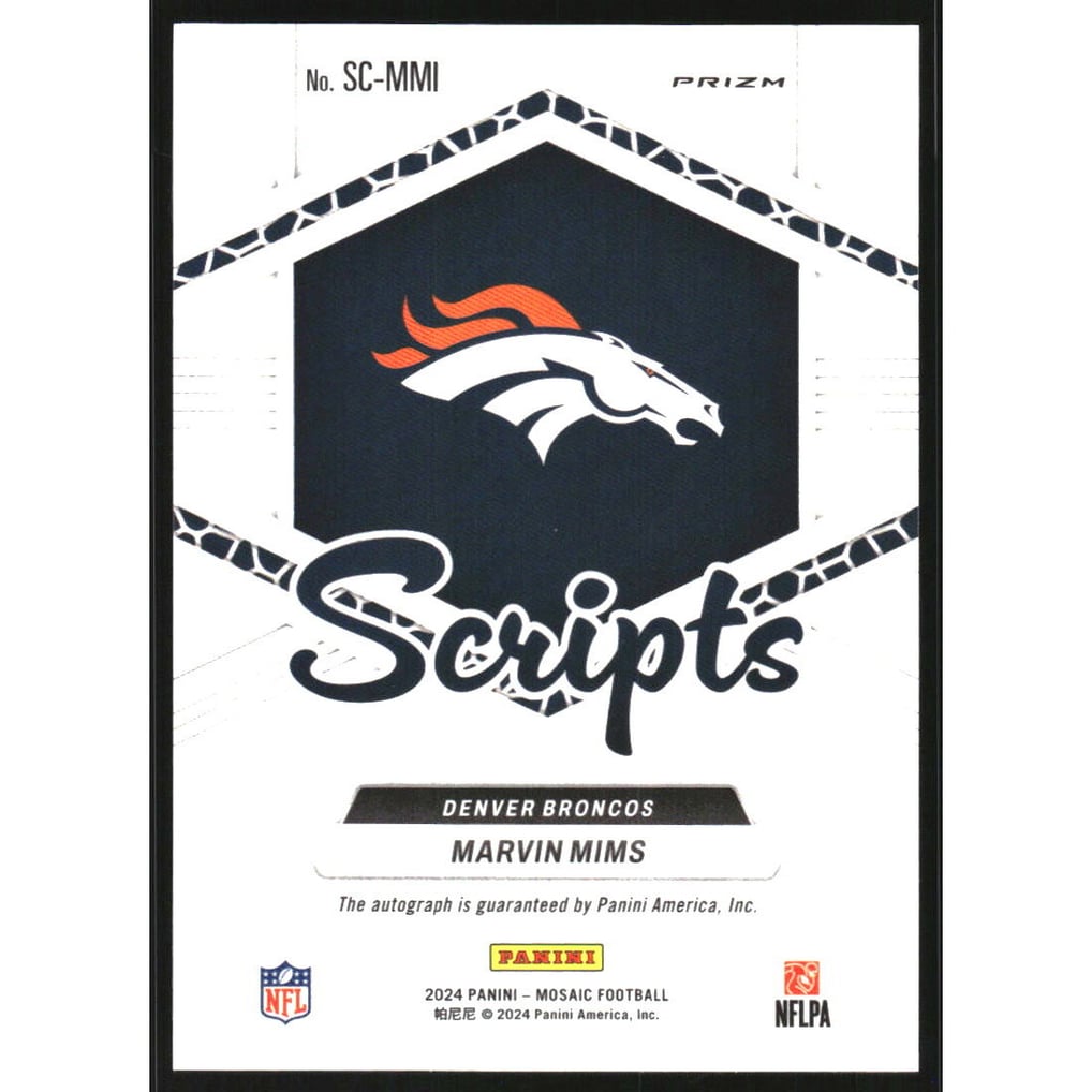 2024 Panini Mosaic Scripts #47 Marvin Mims